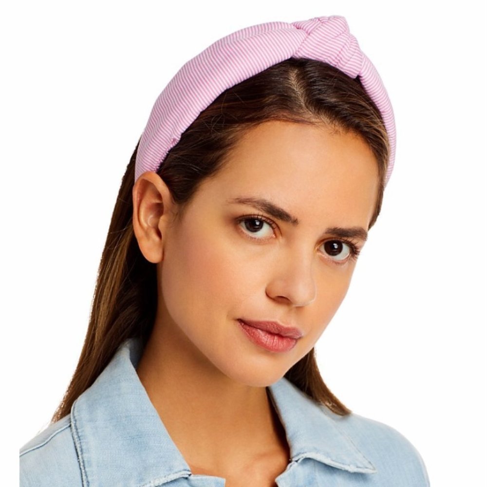 LELE SADOUGHI Pink Striped Petite Knot Headband - Picture 7 of 7